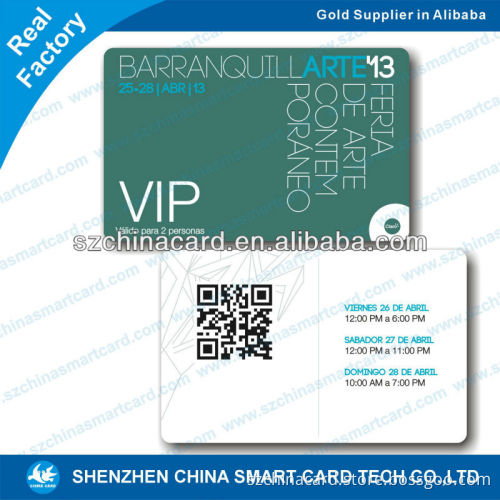 glossy cheap pvc qr code plastic card
